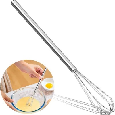 Produktbild von 10″ Mini-Schneebesen aus Edelstahl, rostfrei, leicht, ergonomisch, spülmaschinenfest, ideal für Eier, Teig, Sahne & Babynahrung