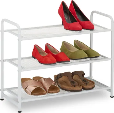 Produktbild von Schuhregal aus weißem Metall