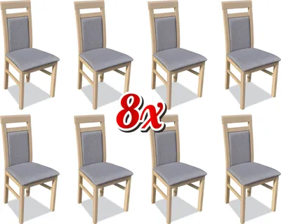 Obrázek produktu pro Sada křesel  8x židle Čalounění židlí Design Lounge Jídelní sedací skupina