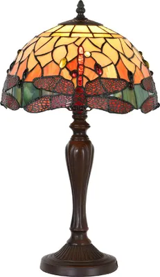Immagine prodotto di Clayre & Eef Lampada da tavolo Tiffany Dragonfly Ø 30x53 cm Vetro giallo