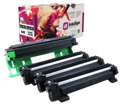 Produktbild von Inkdigo Trommel + Toner TN1030 DR1030 für Brother DCP-1510, DCP-1510E, DCP-1601, DCP-1610W – Schwarz,