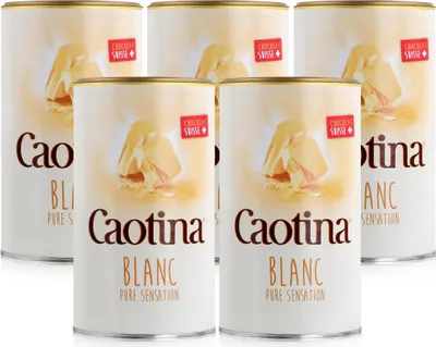 Produktbild von Caotina Blanc Trinkschokolade - Kakaopulver mit weisser Schokolade (5er Pack)