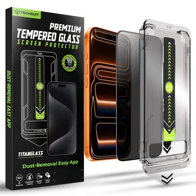 Obrázek produktu pro Techsuit – TitanGlass FullCover ochranné sklo pro iPhone 17 Pro Max – soukromá