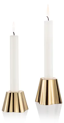 Produktbild von iittala - Aalto Kerzenhalter-Set 5 & 6,5 cm, messing
