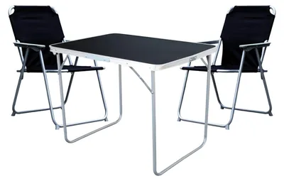 Produktbild von 3-tlg. Camping Set Gartenmöbel Campingtisch 2 Campingstuhl Klappstuhl