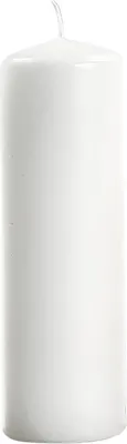 Produktbild von Stumpenkerze Flachkopf 120/60mm Weiß