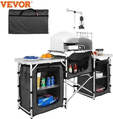 Produktbild von Famanu Camping Küchenschrank - Faltbar - 174 x 46 x 176 cm - Mit Aufbewahrungstasche