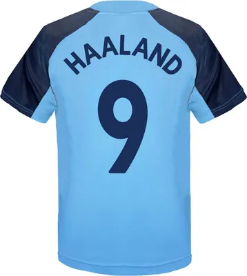 Produktbild von Manchester City FC - "Haaland" T-Shirt für Jungen, Polyester GF463 (152-158) (Himmelblau)