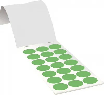 Produktbild von Dreifke® Aufkleber I Markierungspunkt, blanko, grün, Haftpapier, ablösbar, Ø ...