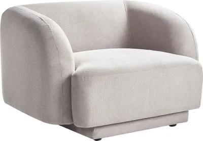 Obrázek produktu pro BELIANI Křeslo světle šedé polyesterová látka čalounění retro glamour styl s područkami obývací pokoj