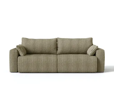 Produktbild von 4ALL HOME Sofa mit Schlaffunktion Kola 242x95 cm - Couch - Sofa mit Bettkasten - 3 Sitzer - Schlafsofa - Schlafsofa mit Bettkasten - Cord - Wohnzimmer - Ambience 03 Beige