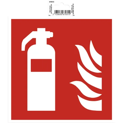 Produktbild von Exacompta 67031E Feuerlöscher, selbstklebend, 20 cm, Rot