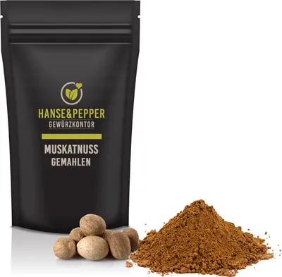 Produktbild von 250gr Muskatnuss gemahlen Muskat Nüsse natürlich vom Hanse&Pepper Gewürzkontor - Gourmet Serie