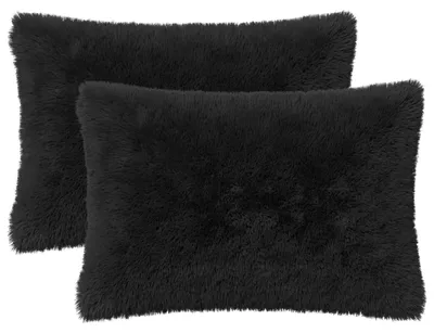 Produktbild von vidaXL Kissenbezug 2 pcs HEERLEN Schwarz 50 x 70 cm PV Fleece