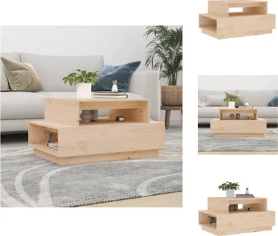 Image de vidaXL Table basse 80x55x40,5 cm pin massif - Tables basses