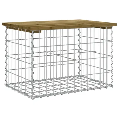 Produktbild von vidaXL Gartenbank aus Gabionen 63x44x42 cm Kiefernholz Imprägniert
