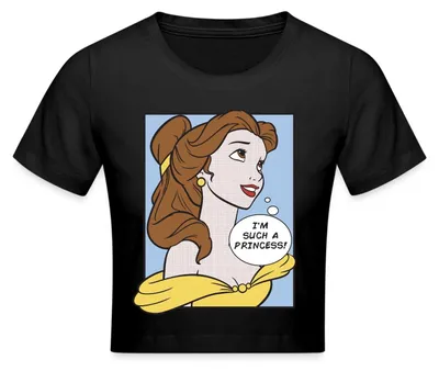 Produktbild von Belle I'm Such A Princess Crop Top, XL, Schwarz