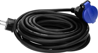 Zdjęcie produktu dla Przedłużacz kabla sieciowego ze stykiem uziemiającym, 30 m, 3x1,5 mm², IP44, czarny
