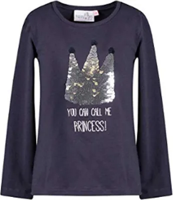 Produktbild von 783101 Happy Girls Mädchen Langarmshirt Shirt mit Krone-Wendepailletten 110