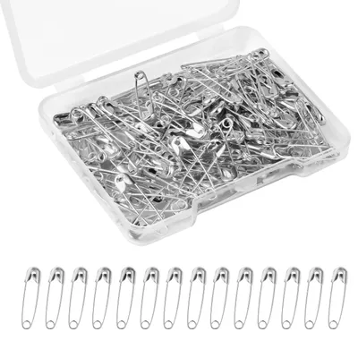 Sicherheitsnadeln 150 Stück, 19 mm, vernickelt, Silber, für Nähen & Handwerk