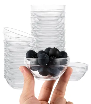 20er-Set Dipschalen aus Glas, 7,5 cm, 75 ml, spülmaschinengeeignet