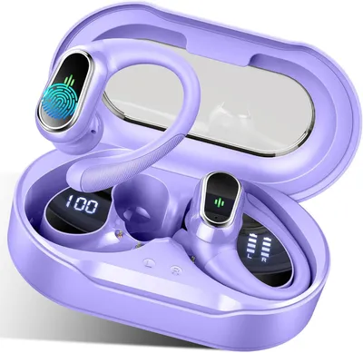 Produktbild von Rolosar Bluetooth Kopfhörer, Kopfhörer Kabellos Bluetooth 5.4 Sport tiefer Bass, In Ear Kopfhörer mit 4 ENC Noise Cancelling Mic, 50 std Spielzeit, IP7 Wasserdicht Ohrhörer LED-Anzeige