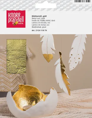 Produktbild von KNORR prandell Blattmetall 140 x 140 mm gold 25 Blatt