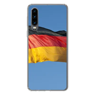 Produktbild von MuchoWow® Handyhülle Schutzhülle Hülle für Huawei P30 Foto der deutschen Flagge Silikon Softcase Handy Hülle - Kartenbesitzer