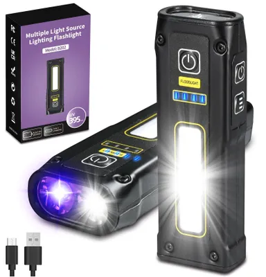 Immagine prodotto di Torcia UV da 395nm, luce nera a LED, torcia EDC, alimentazione USB