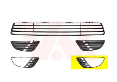 Produktbild von VAN WEZEL Lüftungsgitter Grill Stoßfänger für FORD Fiesta Mk5 Schrägheck (JH1, JD1, JH3, JD3) mit Loch/Löchern für Nebellampen
