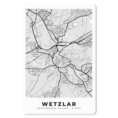 Produktbild von MuchoWow® Mauspad Mousepad Stadtplan - Karte von Deutschland - Wetzlar 40x60 cm - Mousepads - Maus Mat - Pad - Mausunterlage - Schreibtisch Accesoire