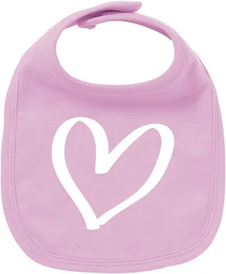 Produktbild von Huuraa Unisex Babylatz Herz Heart Geschenk Babypink  Baumwolle Herz Mitbringsel