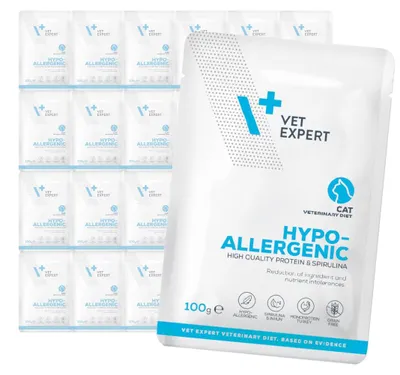 Zdjęcie produktu dla Vet Expert Veterinary Diet Hypoallergenic 24x100g Hipoalergiczna Mokra Karma Weterynaryjna Dla Kota Z Indykiem