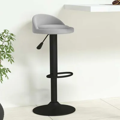 Produktbild von "2026 Promotion" Barhocker Hellgrau Samt  - Barhocker CC18644