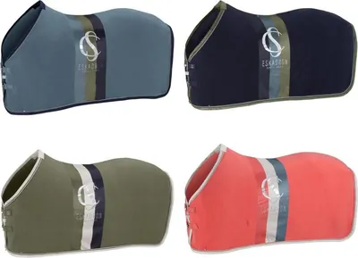 Produktbild von Eskadron Classic Sports Abschwitzdecke " FLEECE STRIPE " 3-fach Lurex-Kordeln auf Glossy-Einfassung Größe - 145cm Farbe - coral blossom