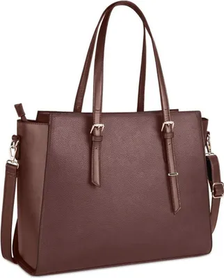 Produktbild von NEWHEY Handtasche Damen Schwarz Große Schultertasche 15.6 Zoll Elegant Leder