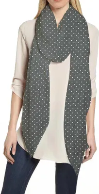 Obrázok produktu pre Uniqoos® Dámska šatka 90 x 180 cm – elegantná dlhá šatka s nadčasovým bodkovaným vzorom, jemná a ľahká, vhodná na celoročné nosenie