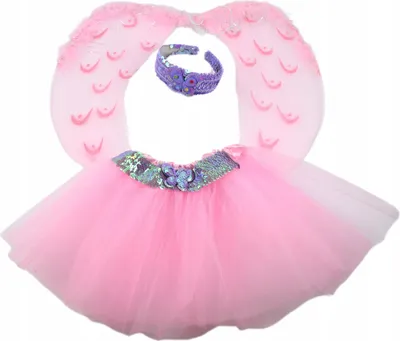 Produktbild von Schmetterling Kostüm Mädchen Rosa Set - Rock Flügel Haarreif 100-130cm Karneval Party