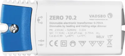 Produktbild von elektronischer Trafo 0-70W ZERO70.2 mit LED-Dimmer