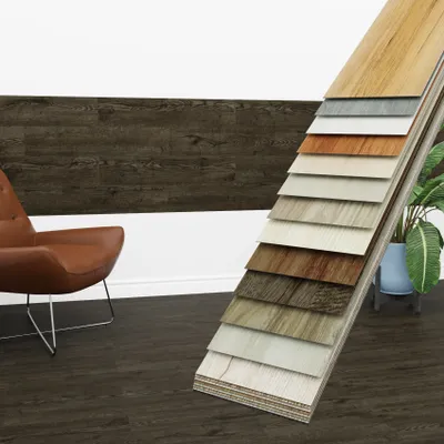 Produktbild von HEXIM Vinyldielen 0,97m² selbstklebend PVC Wandverkleidung Bodenbelag Holzoptik 91x15cm Paneele für Wand & Boden Holzdielen dunkelbraun (7 Dielen Dark Walnut - 1804-13)