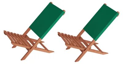 Produktbild von Klappstuhl Strandstuhl Anglerstuhl Gartenstuhl Stuhl zum Zusammenstecken grüner Bezug V-10-352