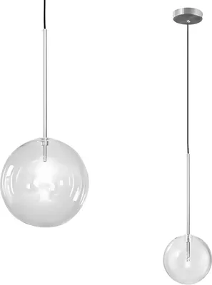 Zdjęcie produktu dla Lampa Sufitowa Wisząca Szklana Kula CHROM 20cm APP1684-1CP