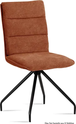 Produktbild von Esszimmerstuhl (8er-Set) Dianna 47x92x60 Schwarz/Cognac