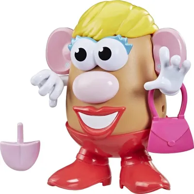 A toy potato character with accessories.