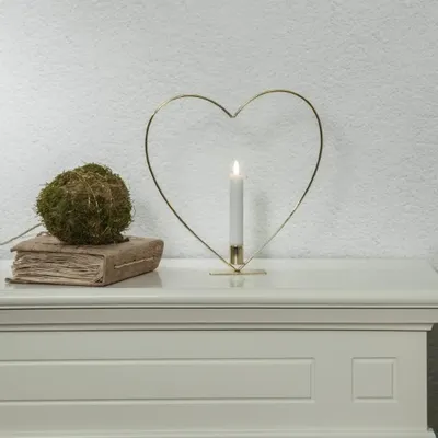 Zdjęcie produktu dla Dekoracja stojąca serce Led FLAMME HEART 28cm na baterie