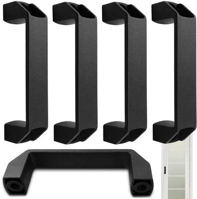 Obrázek produktu pro Ibenzoa® Nylonové úchytky na nábytek, černé – sada 6 kusů, rozměry 130×41 mm, rozteč otvorů 120 mm, ergonomický design, odolné proti korozi a rzi