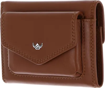 Zdjęcie produktu dla Złoty portfel skórzany Polo RFID Protect mini portfel 1079 Cognac brązowy