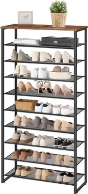 Productafbeelding van Famanu schoenenrek met 10 niveaus - 75 x 28,5 x 159 cm