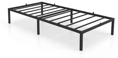 Produktbild von Metallbett 90x190 cm Bettgestell Klappbett Gästebett Lattenrost Schwarz 6 Beine 10 Latten