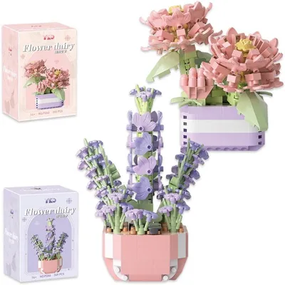 Immagine prodotto di Set da 2 mini composizioni floreali da assemblare, per la casa e l'ufficio